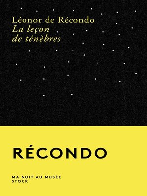 cover image of La leçon de ténèbres